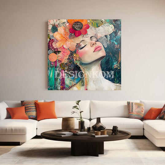 woman with flower crown