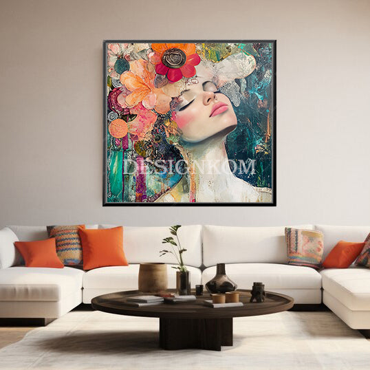 woman with flower crown