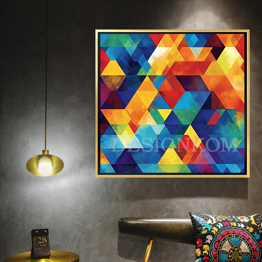 abstract geometric multicolored