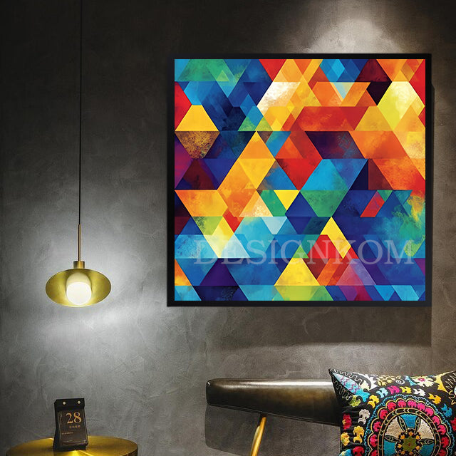 abstract geometric multicolored