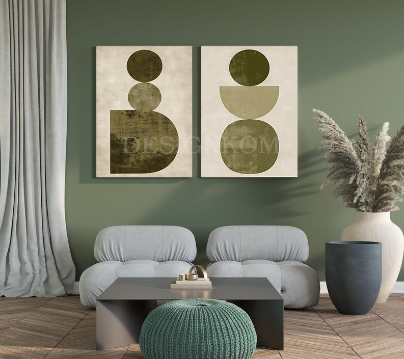 Geometric Modern Khaki