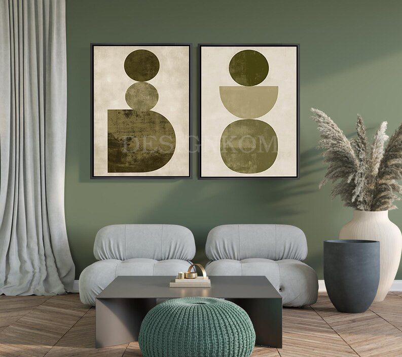 Geometric Modern Khaki