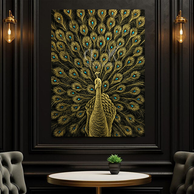 Luxury Golden Peacock