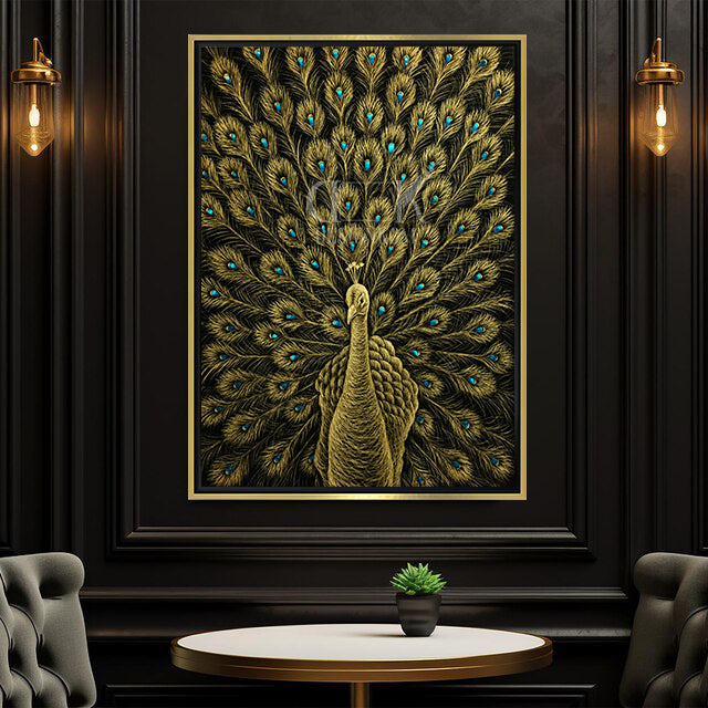 Luxury Golden Peacock
