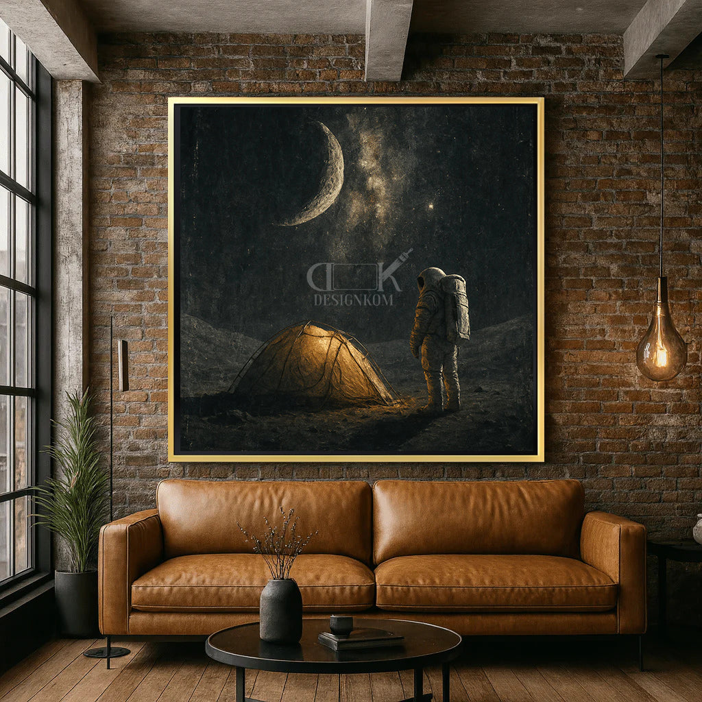 astronaut camping moon