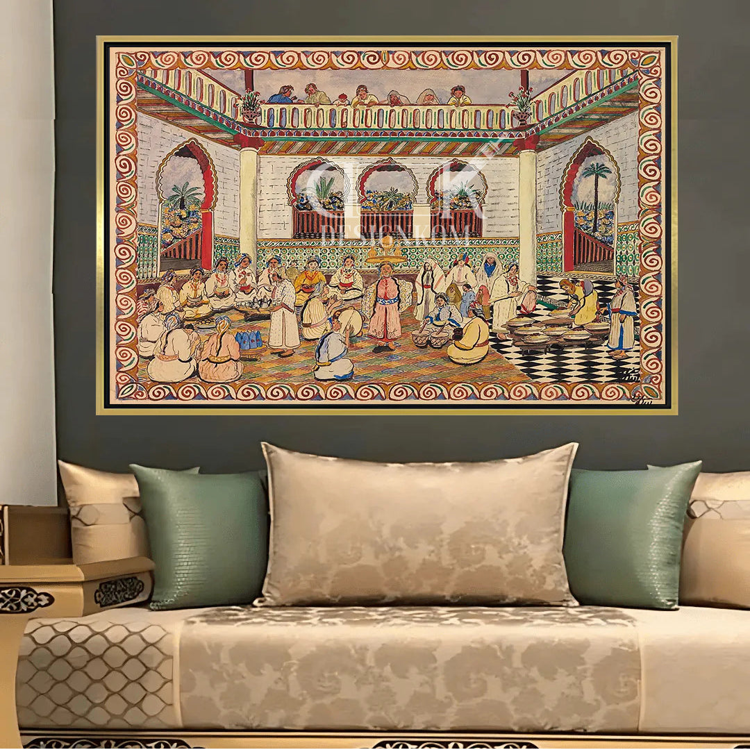 Festive scene riad