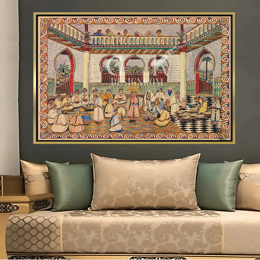Festive scene riad
