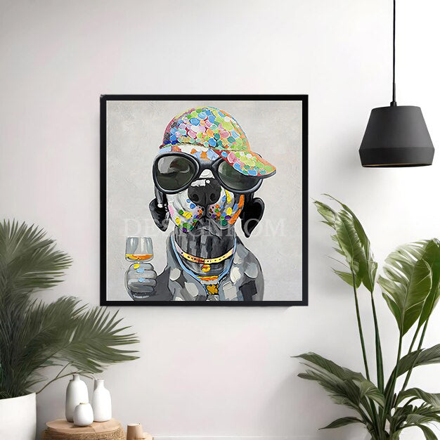 Stylish Dog with Glasses