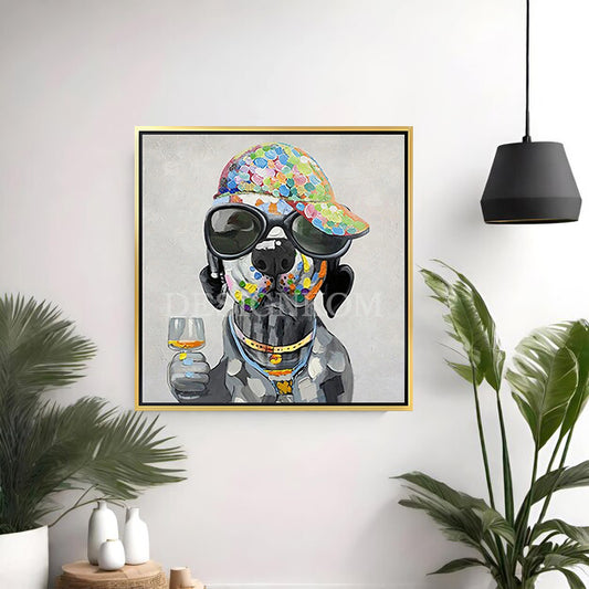 Stylish Dog with Glasses