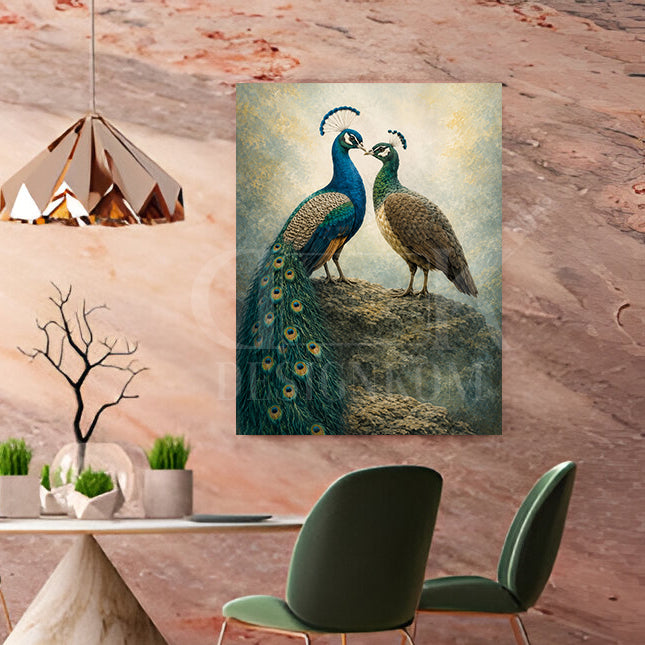 pair of peacocks