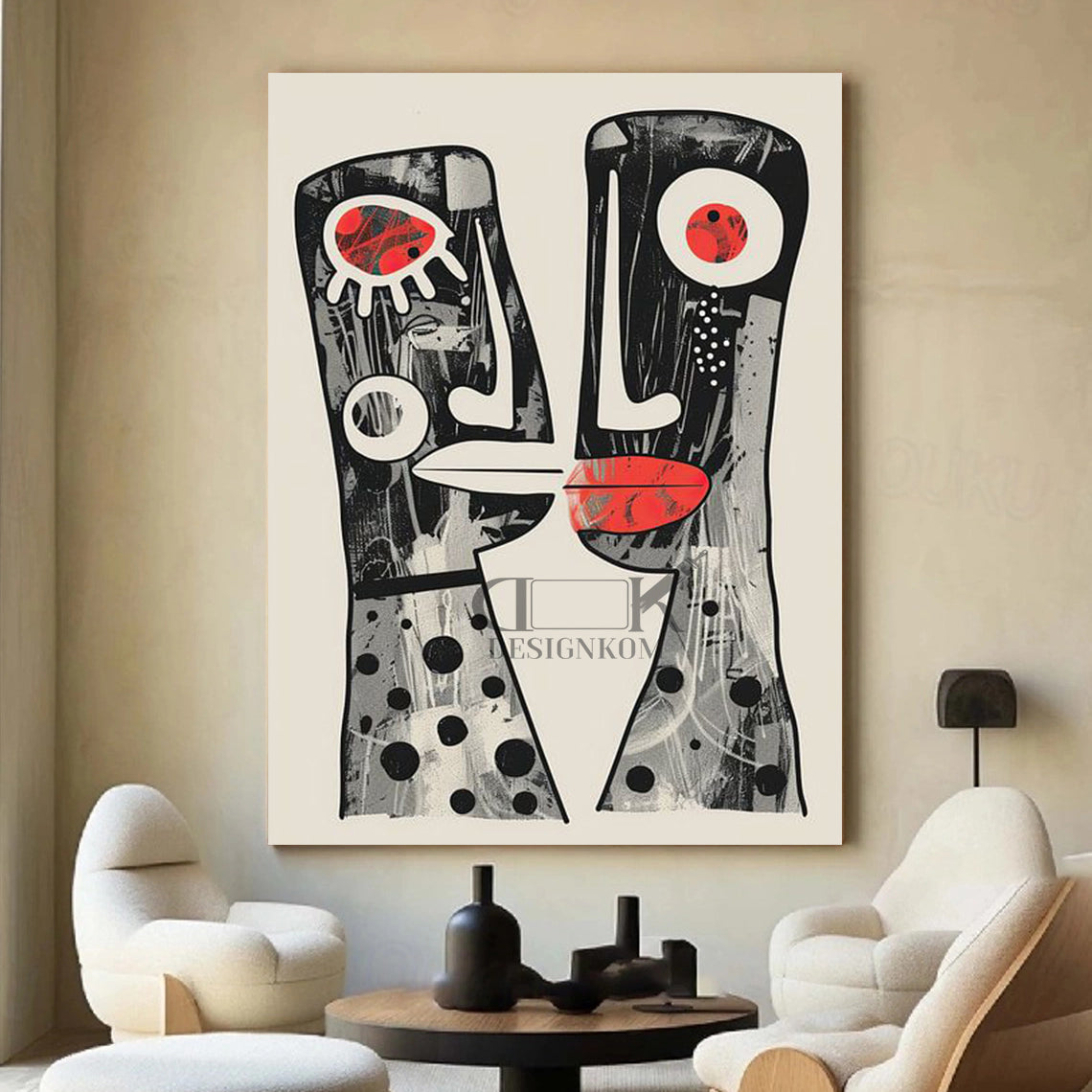 Picasso silhouette couple