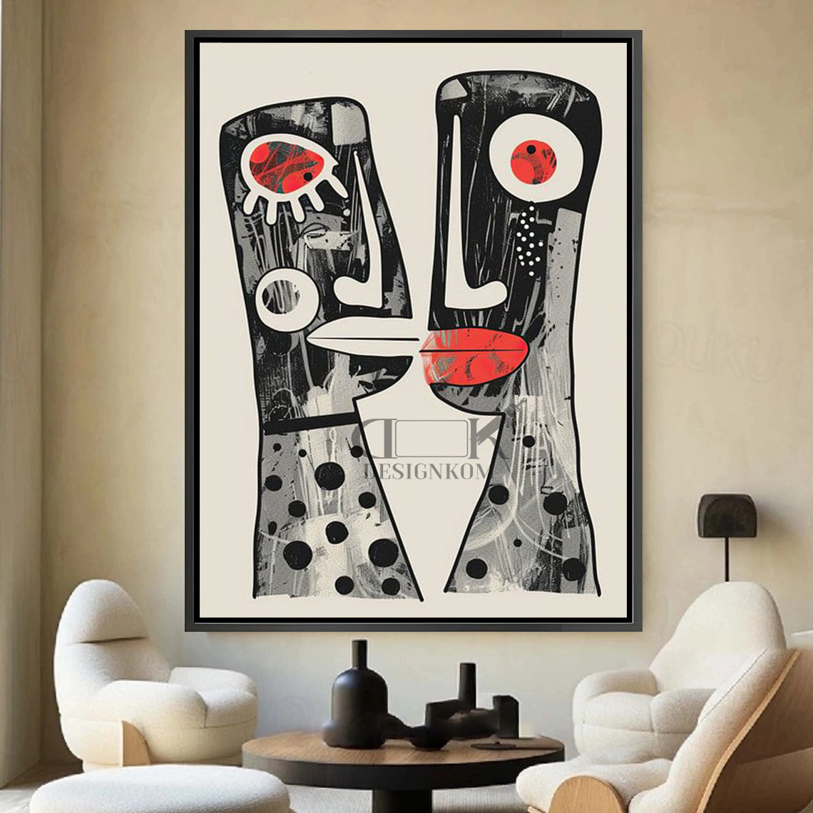 Picasso silhouette couple